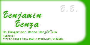 benjamin benza business card